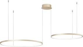 Ondaluce - Candelabru suspendat LED dimabil pe cablu SOEL LED/28W/230V + LED/38W auriu