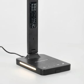 Lampă LED dimabilă cu funcție de încărcare fără fir Qi, afișaj și port USB LED/7W/230V 3000-6000K