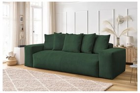 Canapea verde cu tapițerie din catifea reiată 280 cm Voltaire – Bobochic Paris