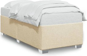vidaXL Cadru de pat fără saltea cremă 90x190 cm țesătură