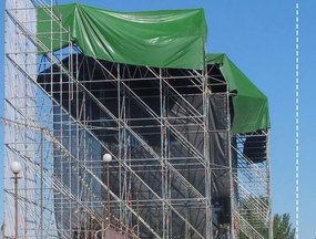 Prelată JAGO 650 g / m², ochiuri din aluminiu, verzi, 4x3 m