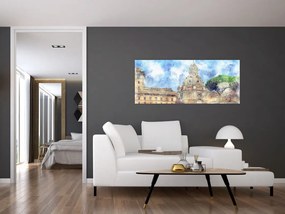 Tablou - Biserica Santa Maria di Loreto, Roma, Italia (120x50 cm)