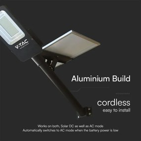 Lampă LED stradală solară dimabilă HYBRID LED/50W/230V 4000K IP65 + telecomandă