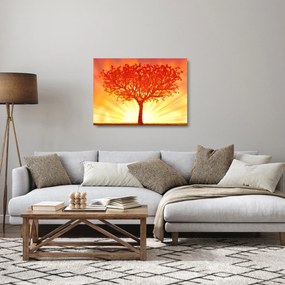 Tablou pe sticlă - Copac în lumina soarelui (70x50 cm)