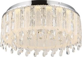 Lustra LED aplicata cu telecomanda KLUNKA crom