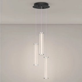 Lustra cu 3 pendule LED 3000K PHEME nickel satinat