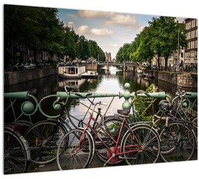 Tablou cu bicicleta în oraș (70x50 cm), în 40 de alte dimensiuni noi