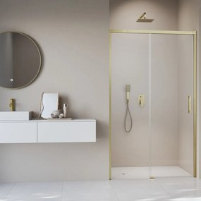 Usa de nisa culisanta Radaway Idea DWJ 130 cm sticla 6 mm finisaj auriu periat-transparent deschidere stanga