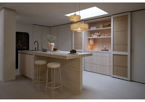 Scaun de bar crem tapițat (înălțime șezut 73 cm) Alice – Light &amp; Living