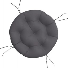 vidaXL Pernă rotundă antracit Ø 60 x11 cm, țesătură Oxford