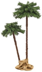 Palmier artificial dublu cu LED-uri, 105 cm si 180 cm 1, 105 cm + 180 cm