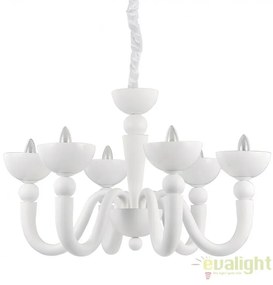 Candelabru LUX stil venetian cu 6 brate BON BON SP6 BIANCO 093994