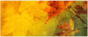 Tablou - Frunze de toamnă (120x50 cm)