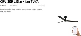 Ventilator tavan smart sistem TUYA si telecomanda CRUISER L negru