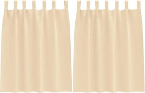 vidaXL Perdele Opaque cu Inel 2 pcs Crem 140 x 140 cm Poliester