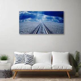 Tablou pe panza canvas Track Arhitectura Gri Albastru