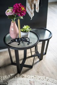 Suport lumanare pantera Raja, negru