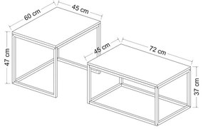 Măsuță de cafea Leka Black