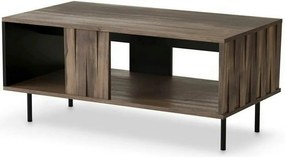 Masuta cafea SWING LAW-1, nuc/negru, PAL laminat/otel, 100x54x45 cm