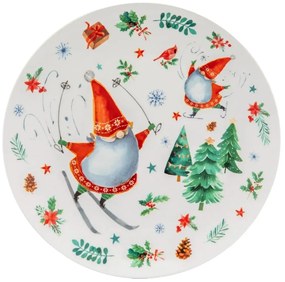 Farfurie de porțelan pentru desert Altom WinterGnomes 20 cm