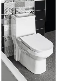 Aqualine HYGIE - WC combinat cu lavoar, ceramică, alb