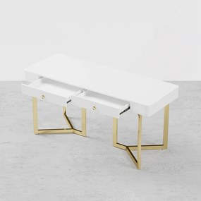 Birou dreptunghiular art nouveau culoare: alb DEPRIMO 12165 by Deprimo