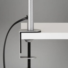 Lampă flexibilă de masă cu clemă Brilo 1xE27/10W/230V argintiu