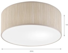 Plafonieră SIRJA 1 x E27, 15 W, 230 V, Ø 35 cm, bej