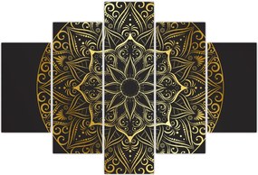 Tablou abstracției aurii (150x105 cm)