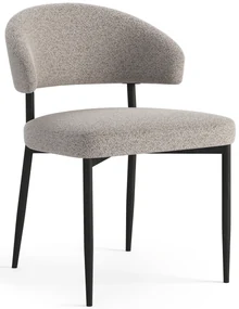 MAZZONI EXPORT IRIS Bej Latte (material Monza 60) - SCAUN MODERN TAPIȚAT BOUCLÉ PENTRU SALON/SUFRAGERIE LOFT
