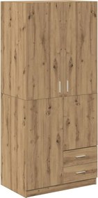 vidaXL Șifonier, stejar artizanal, 80x52x180 cm, lemn prelucrat