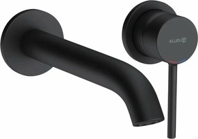 Baterie lavoar Kludi Bozz negru mat montaj incastrat pipa 23 cm