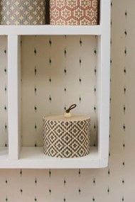 IB Laursen Cutie rotunda din bambus cu capac si model