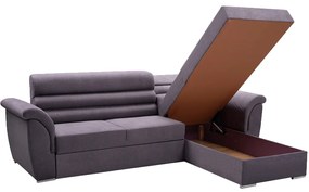 Set de canapea, ţesătură Queens gri închis, dreapta, FABO