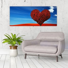 Tablou - Inimă din copac (120x50 cm)