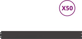 vidaXL Borduri de gazon 50 buc Negru 10x103 cm Oțel laminat la rece