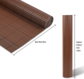 Protectie vizuala gradina PVC Maro 12 x 3 m