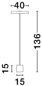 Lampa de podea LED design modern VETRO auriu, D-40cm