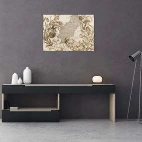 Tablou - Perete cu flori (70x50 cm)