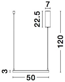 Lustra suspendata LED dimabila design modern ETERNA negru NVL-9990736