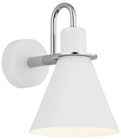Aplica moderna design retro Beverly alb/crom