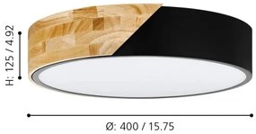 Eglo 99388 - Plafonieră GRIMALDINO 2xE27/28W/230V