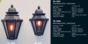 Aplica 1/2 iluminat exterior din fier forjat, WL 3551