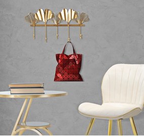 Cuier de perete din metal de culoare aurie Leaves - Mauro Ferretti