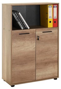 Biblioteca Adore New York, 2 usi cu cheie, 3 rafturi, 72 x 110 x 34 cm