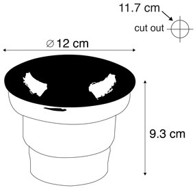 Set de 3 spoturi de sol pentru exterior negru incluzând LED IP67 - Ceci 2