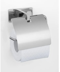 Suport pentru hârtie igienică argintiu lucios autoadeziv din oțel inoxidabil Genova – Wenko