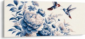 Tablou - Colibri deasupra florii (120x50 cm)