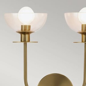 Alora Mood ALM-SYLVIA-2WB-BG-CL - Aplica de perete SYLVIA 2xE14/40W/230V, finisaj auriu