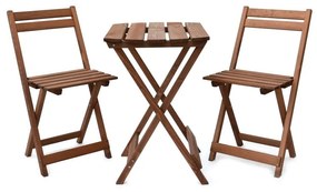 Set de dining pentru grădină din lemn de pin pentru 2 persoane Coffee Bistro - Rojaplast
